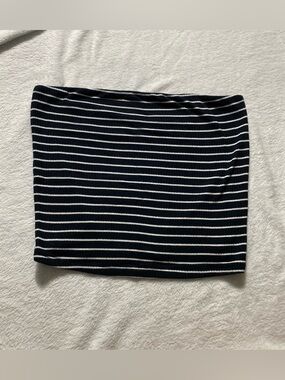 American Eagle Outfitters Black and White Striped tube top